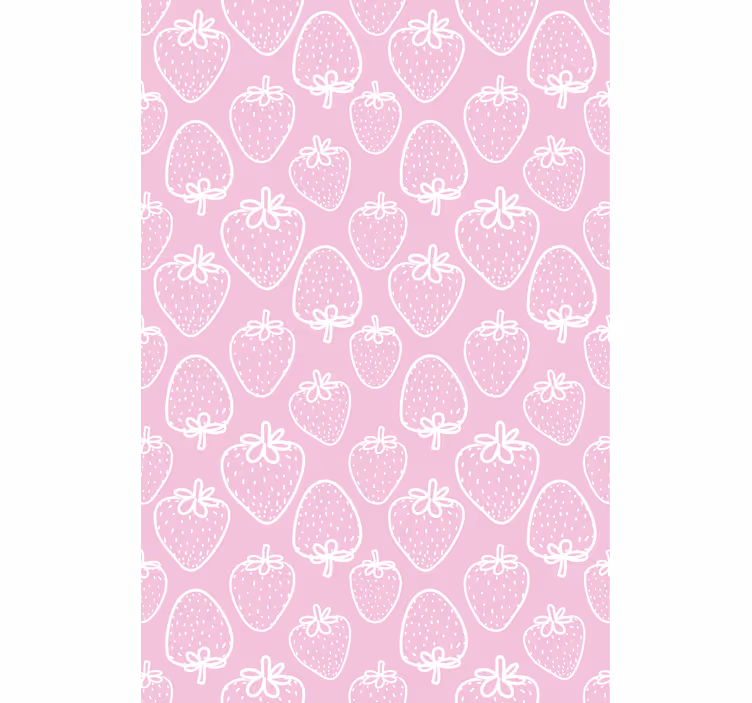 Papier peint cuisine motif fraises - TenStickers