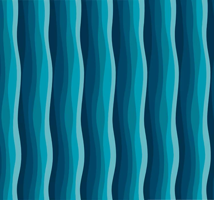 Papier peint salon vagues bleues sereines - TenStickers