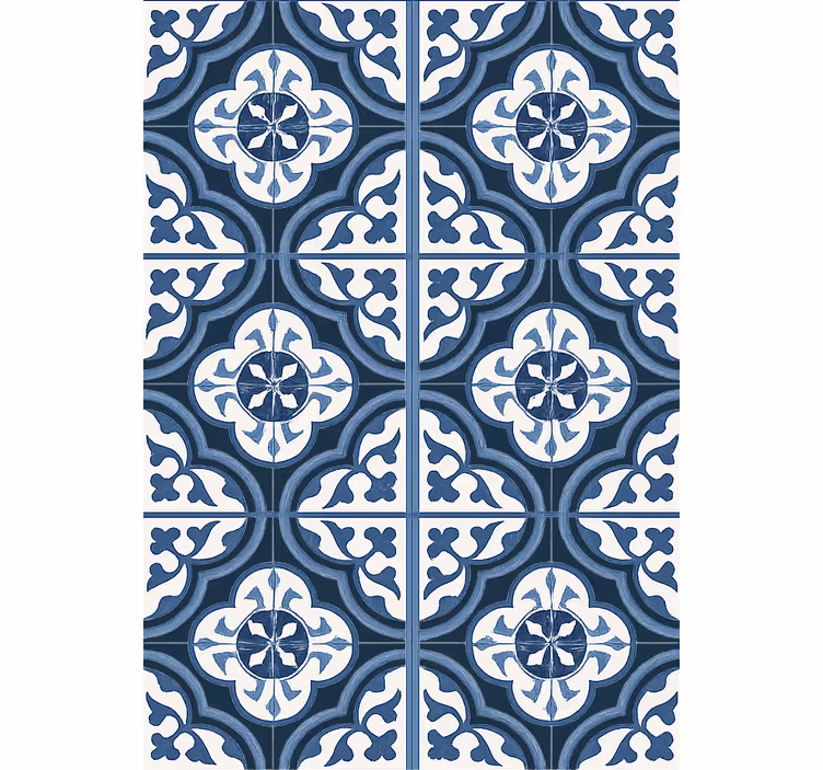 Papier peint salon bleu majorica portugais - TenStickers
