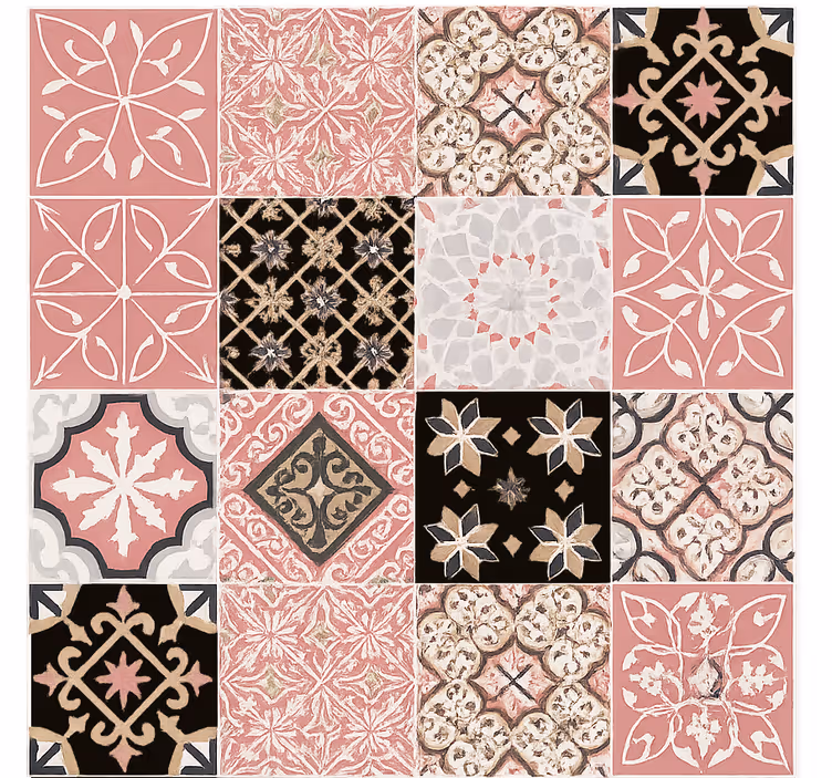 Papier peint salon ciment rose - TenStickers