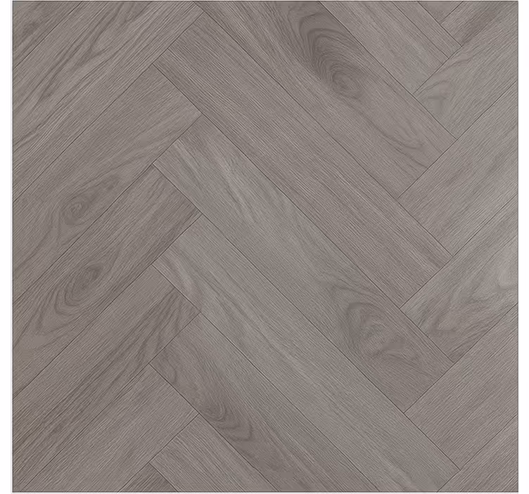 Papier peint salon motif chevrons taupe woodward - TenStickers