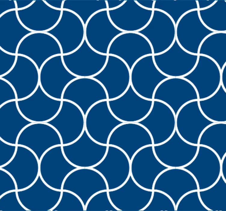 Papier peint salle de bain motif vagues géométriques - TenStickers