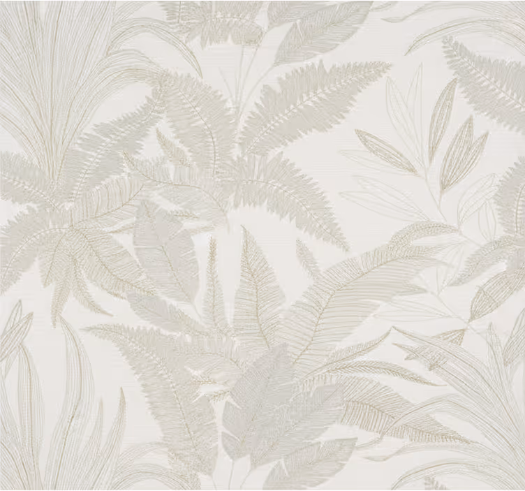 Papier peint chambre adulte beige botanique - TenStickers