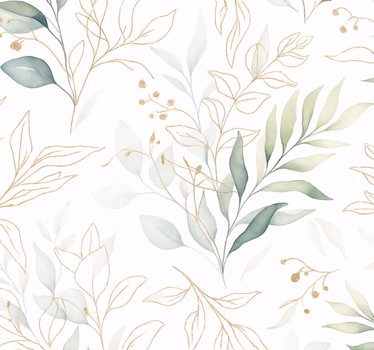 Papier peint chambre adulte verdure aquarelle - TenStickers