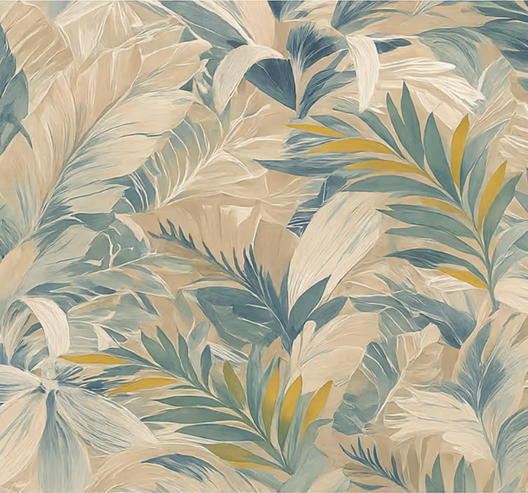 Papier peint chambre adulte palmier tropical abstrait - TenStickers