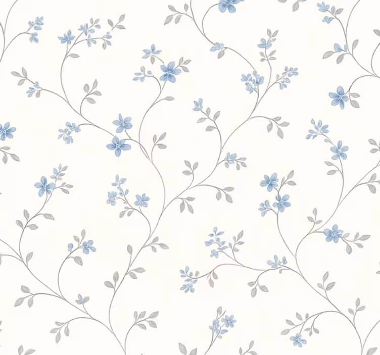 Papier peint chambre adulte sentier bleu classique - TenStickers