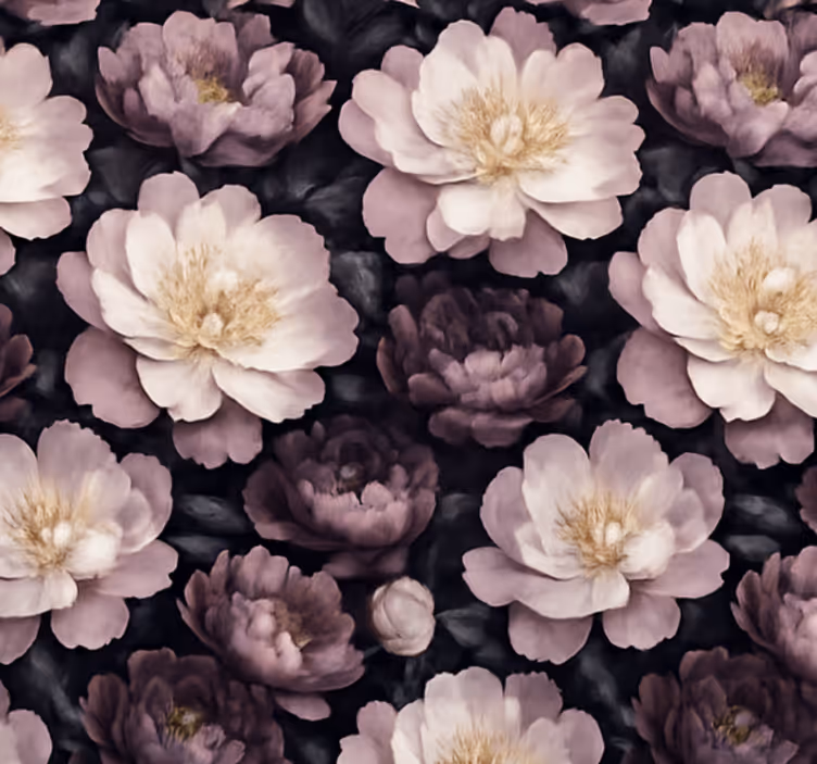 Papier peint salon floral sombre - TenStickers