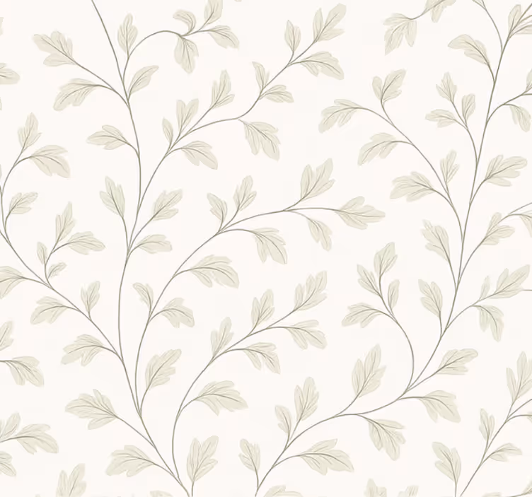 Papier peint salon feuille subtile - TenStickers