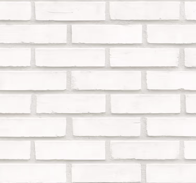 Papier peint salon design brique blanche - TenStickers