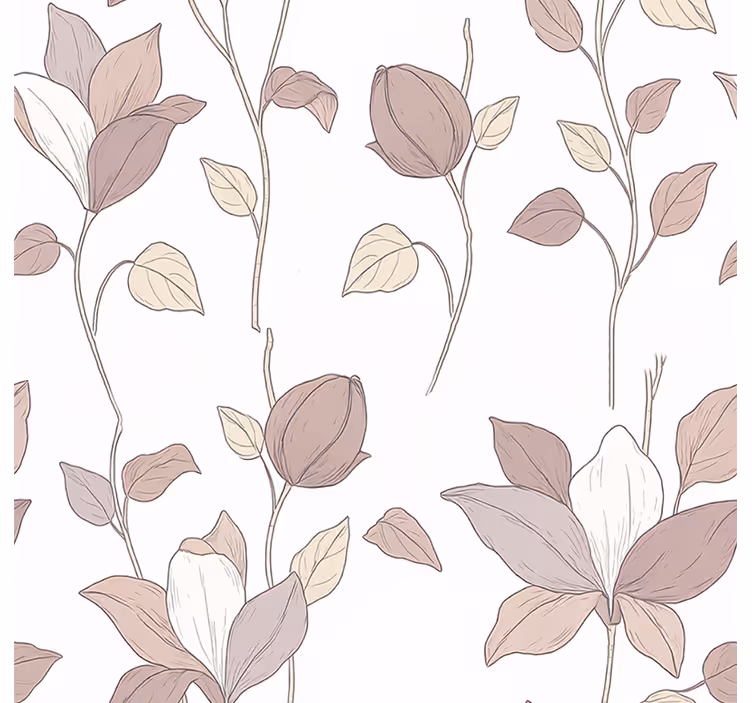 Papier peint chambre adulte fleurs roses - TenStickers