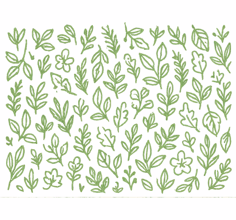Papier peint chambre enfant vert botanique - TenStickers