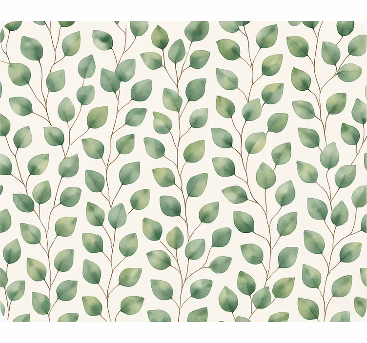 Papier peint salon feuilles de forêt tropicale - TenStickers