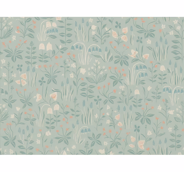 Papier peint chambre adulte fleurs scandi - TenStickers