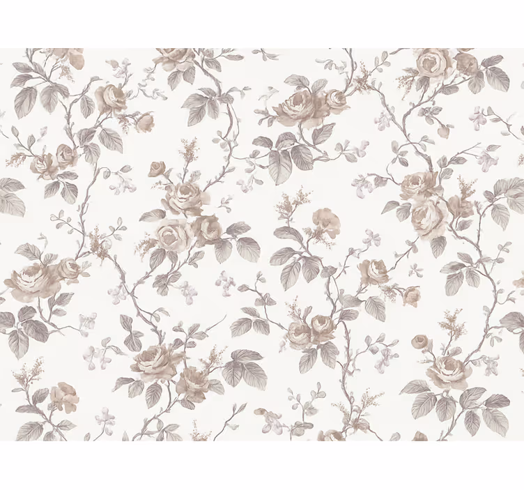 Papier peint chambre adulte floral français vintage - TenStickers