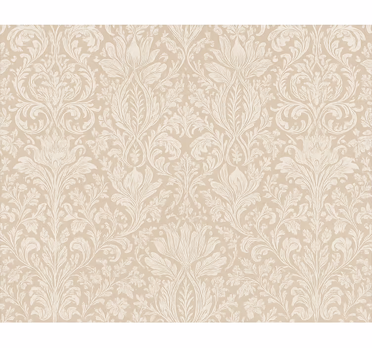 Papier peint chambre adulte floral beige classique - TenStickers
