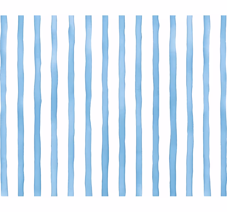 Papier peint ligne verticale rayures aquarelle bleue - TenStickers