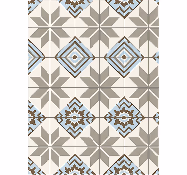 Papier peint carrelage Étoiles bleues - TenStickers
