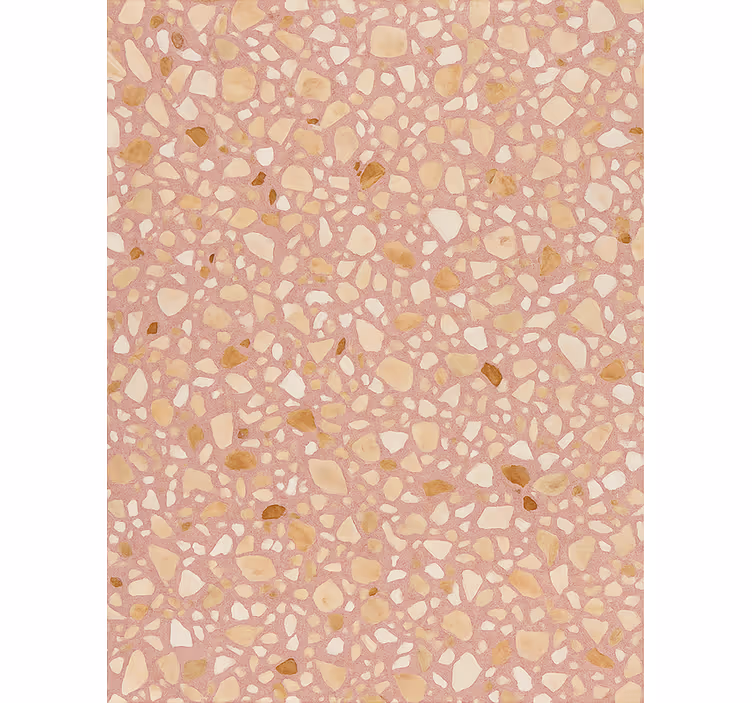 Papier peint pierre rose terre terrazzo - TenStickers