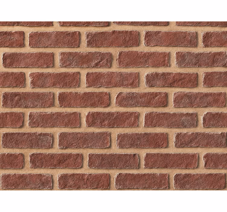 Papier peint briques rouge vieilli - TenStickers