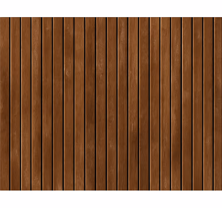 Papier peint salon planches en bois verticales marron foncé - TenStickers