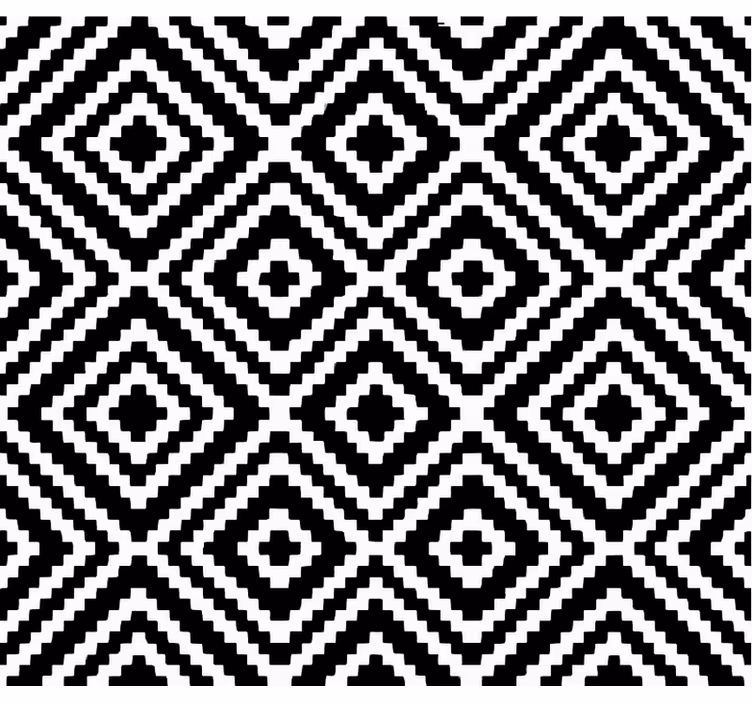Papier peint salon design carrés noir et blanc - TenStickers