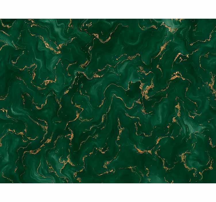 Papier peint chambre adulte vert Émeraude marbre doré - TenStickers