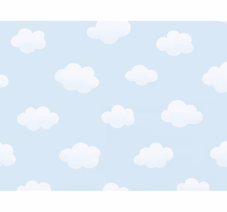 Papier peint chambre enfant motif nuages simples - TenStickers