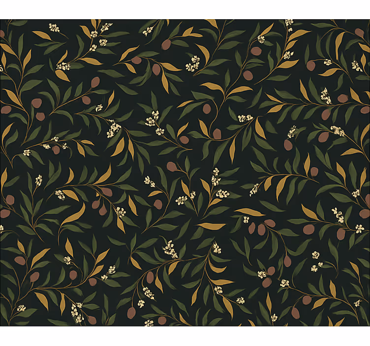 Papier peint chambre adulte design floral simple répétitif - TenStickers