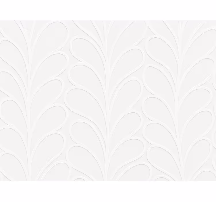 Papier peint salon texture 3d feuilles blanches - TenStickers