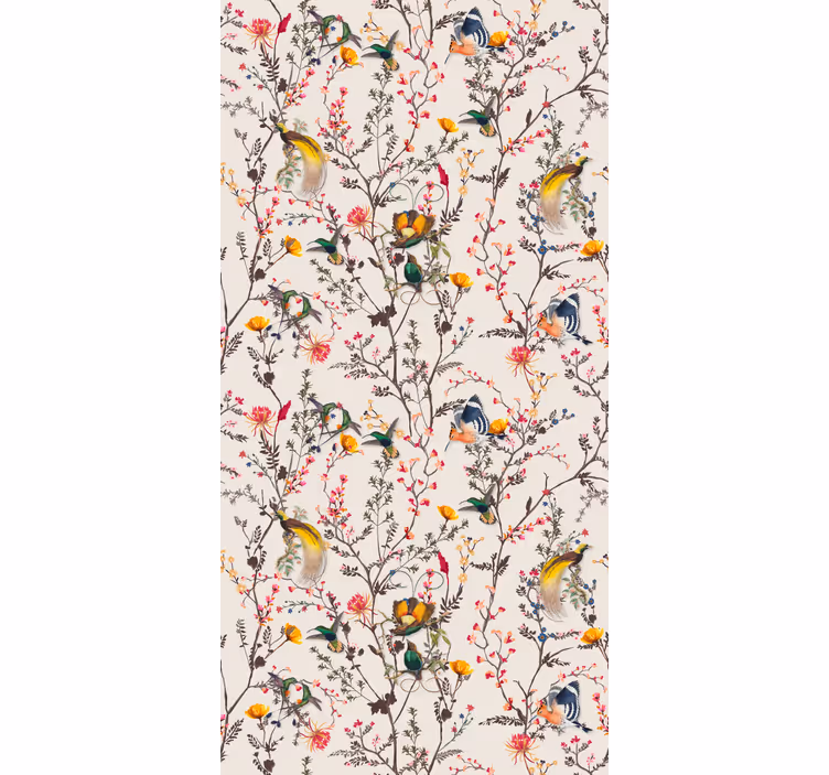 Papier peint floral design floral naturaliste - TenStickers