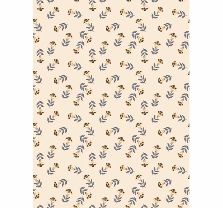 Papier peint floral motif de fleurs polonaises délicates - TenStickers