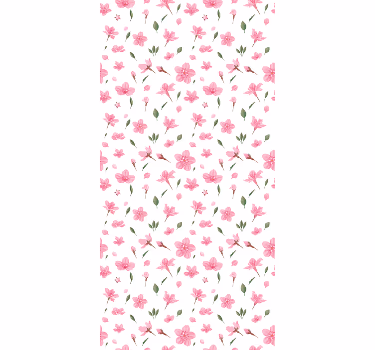 Papier peint fleuri fleurs roses pastel aquarelle - TenStickers