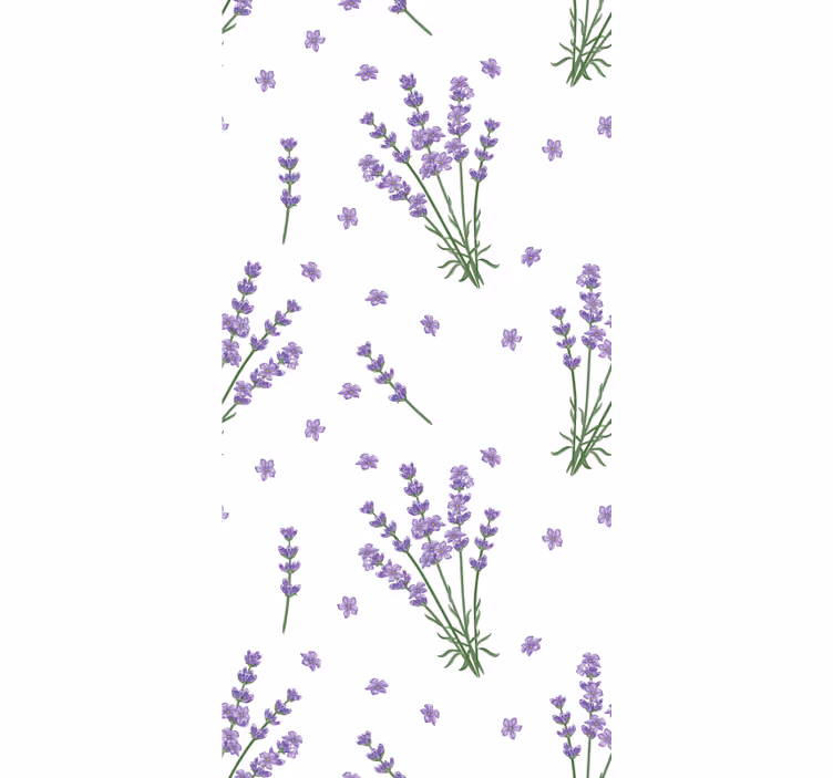 Papier peint fleuri plante de lavande provençale - TenStickers