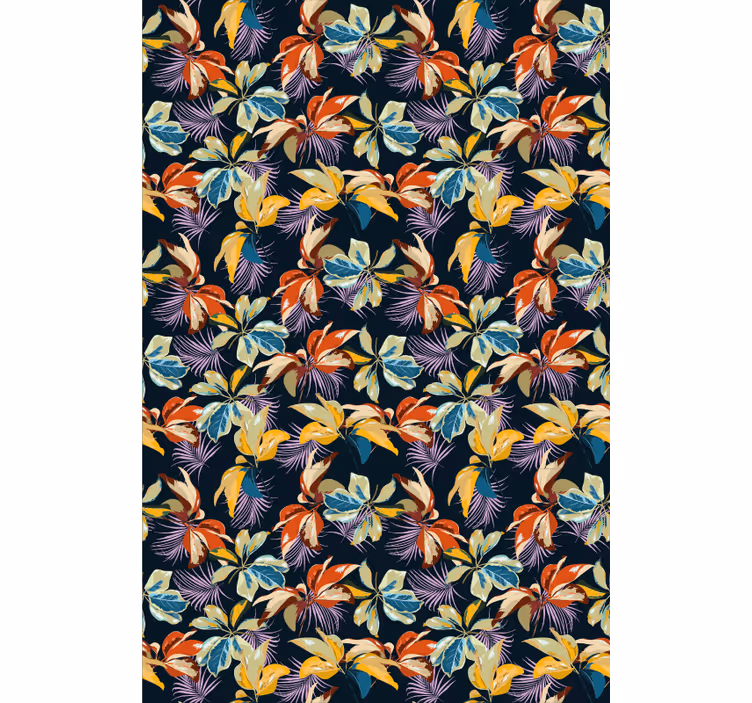 Papier peint fleuri design floral de lys tigré - TenStickers
