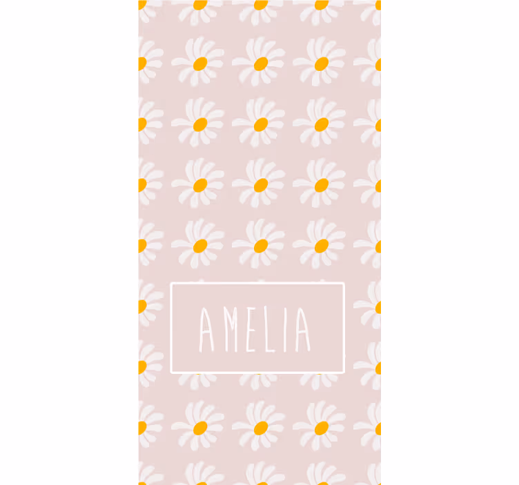 Papier peint fleuri illustration fleurs style bohème - TenStickers