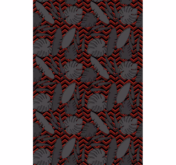 Papier peint chambre adulte motif zigzag rouge gris - TenStickers