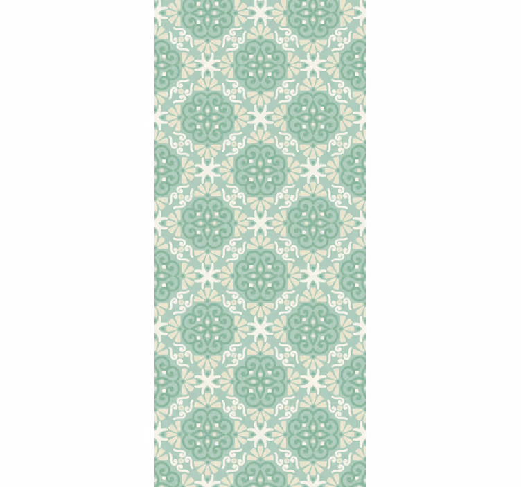 Papier peint chambre motif floral vert nordique - TenStickers