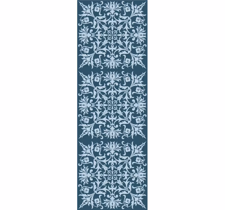 Papier peint chambre motif floral bleu provincial - TenStickers