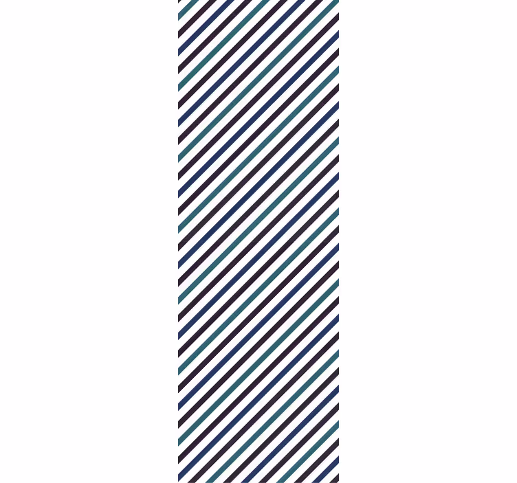 Papier peint chambre rayures diagonales bleues - TenStickers