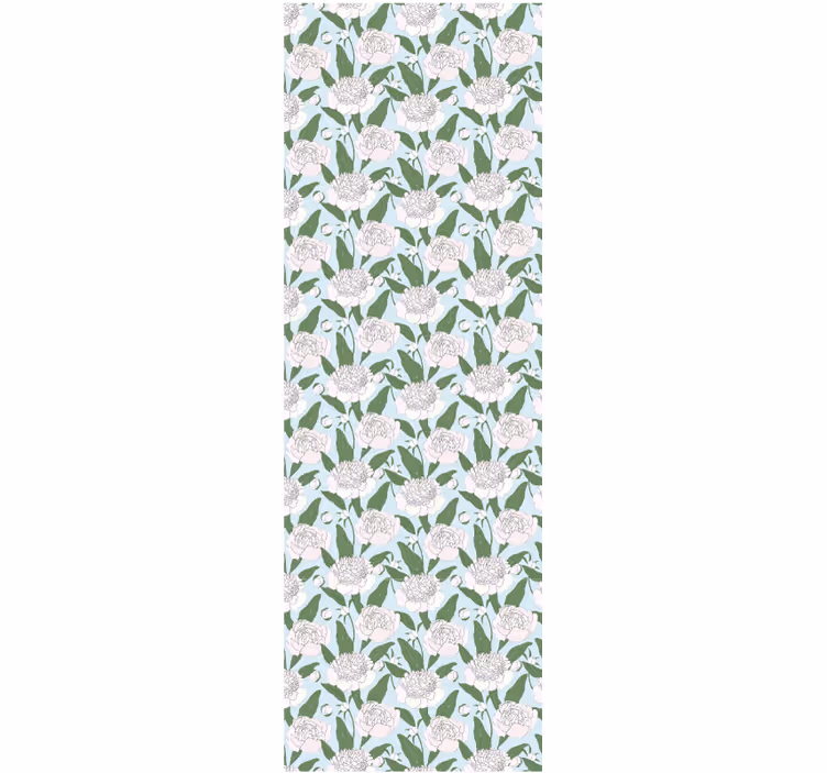Papier peint chambre motifs fleurs blanches grandmillenial - TenStickers