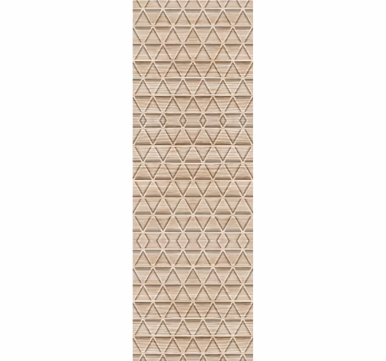 Papier peint chambre motif géométrique triangles bois - TenStickers
