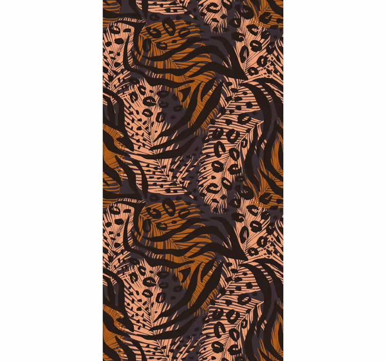 Papier peint chambre design abstrait coloré africain - TenStickers