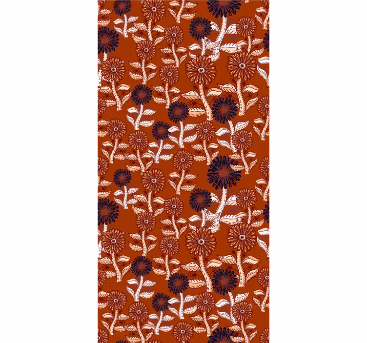 Papier peint chambre design abstrait tournesol africain - TenStickers