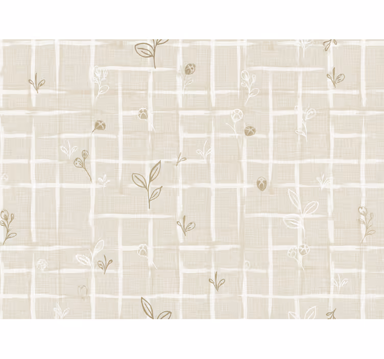 Papier peint beige couleur crème effet lin - TenStickers