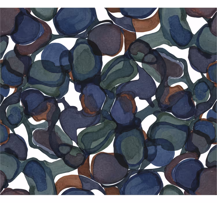 Papier peint abstrait design tourbillonnant couleurs sombres - TenStickers