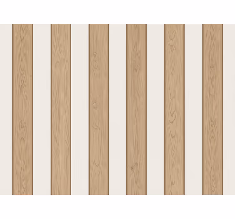 Papier peint ligne verticale effet panneau bois - TenStickers