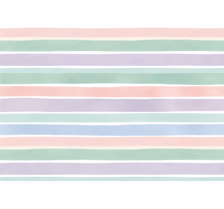 Papier peint chambre enfant rayures douces colorées - TenStickers