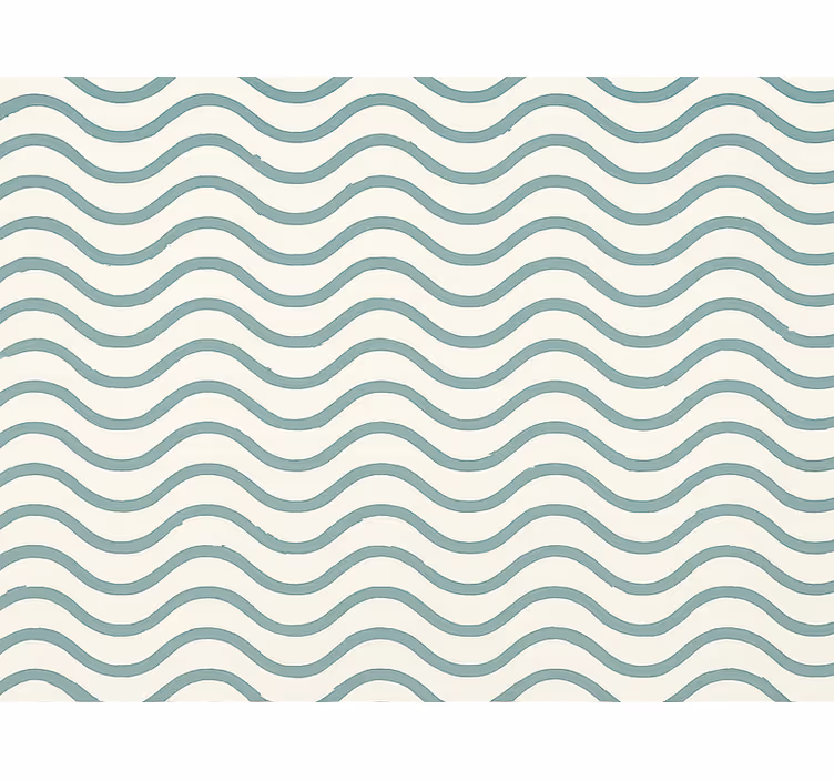 Papier peint géométrique vagues pixels teal doux - TenStickers