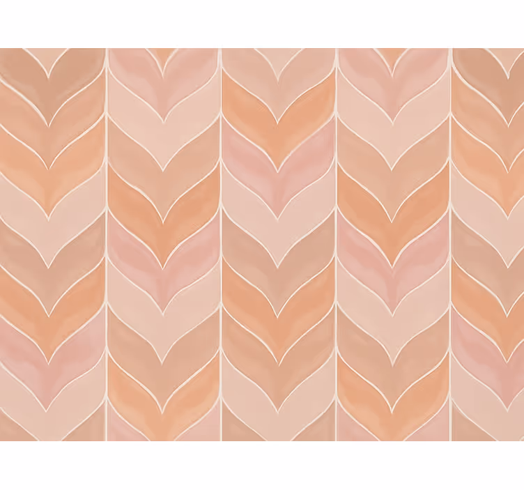 Papier peint moderne motif chevrons rose poussière - TenStickers