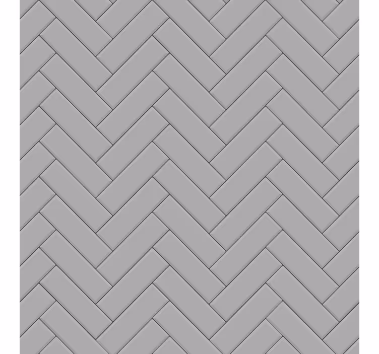 Papier peint métal carreaux en chevron gris - TenStickers